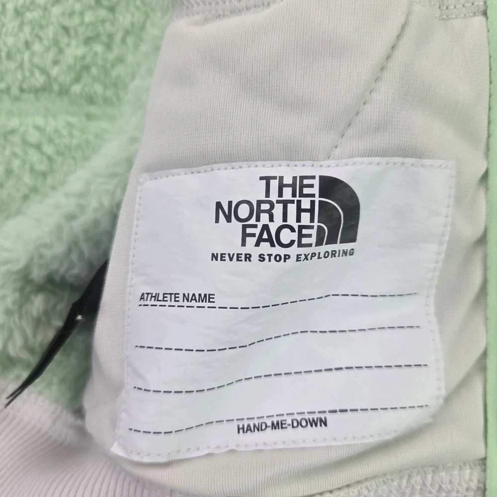 The North Face Oso Hoodie Fleece Jacket 2T Mint Green Full Zip Hooded Soft Warm